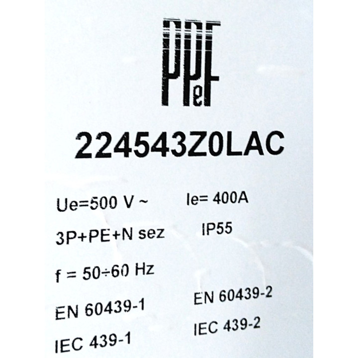Pogliano PPef - Blindocompatto 400A - 224543Z0LAC