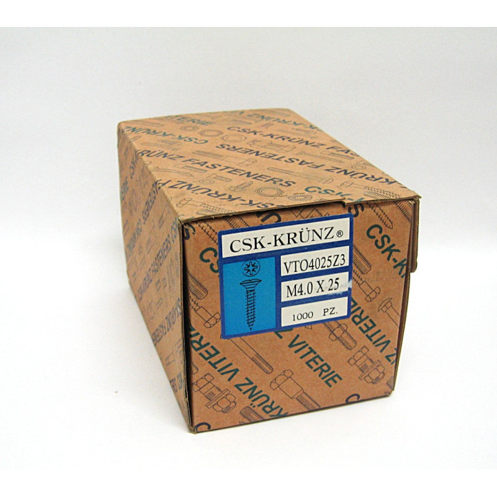 1000 pz. Vite Testa Ovale a Croce M4.0x25mm