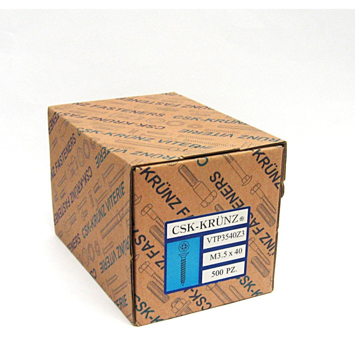 500pz. Vite Testa Piatta a Croce M3.5x40mm