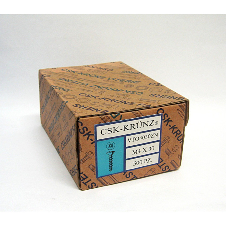 500 pz. Screw Head Oval Flared Cross M4x30mm