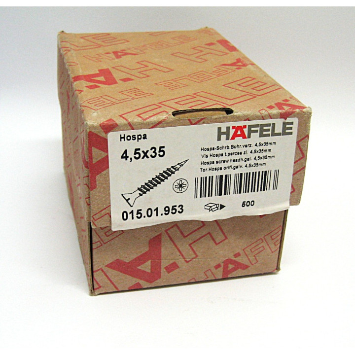 500pz. Vite Testa Piatta Svasata a Croce M4.5x35mm