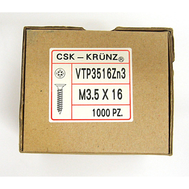 Screw Flat Head Flared Cross M3.5x16mm