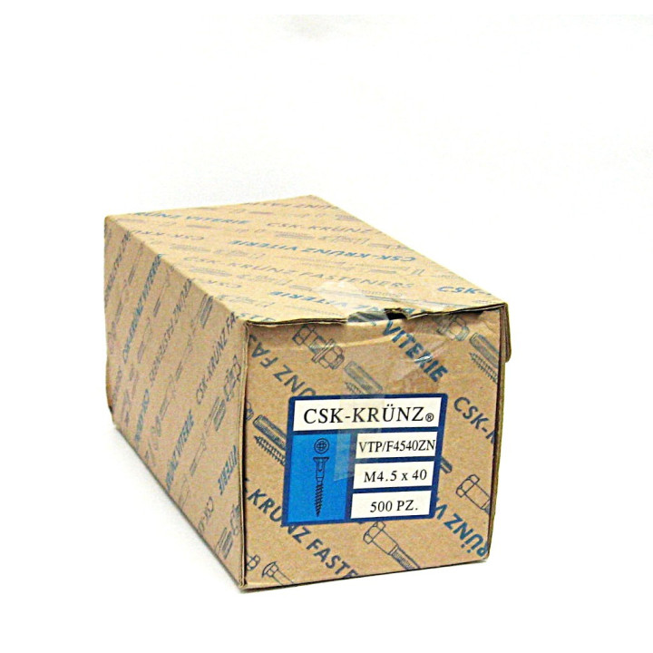 500pz. Vite Testa Piatta Svasata a Croce M4.5x40mm