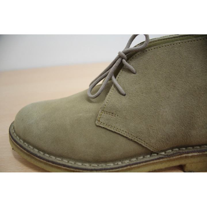 Scarpa Artigianale da Uomo Stile Desert - EUR 42 - Beige con suola Chiara