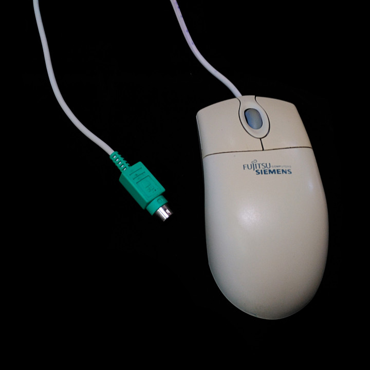 FUJITSU SIEMENS MO42KC - Mouse a 2 Pulsanti + Rotellina di Scorrimento con Cavo PS/2 - Bianco