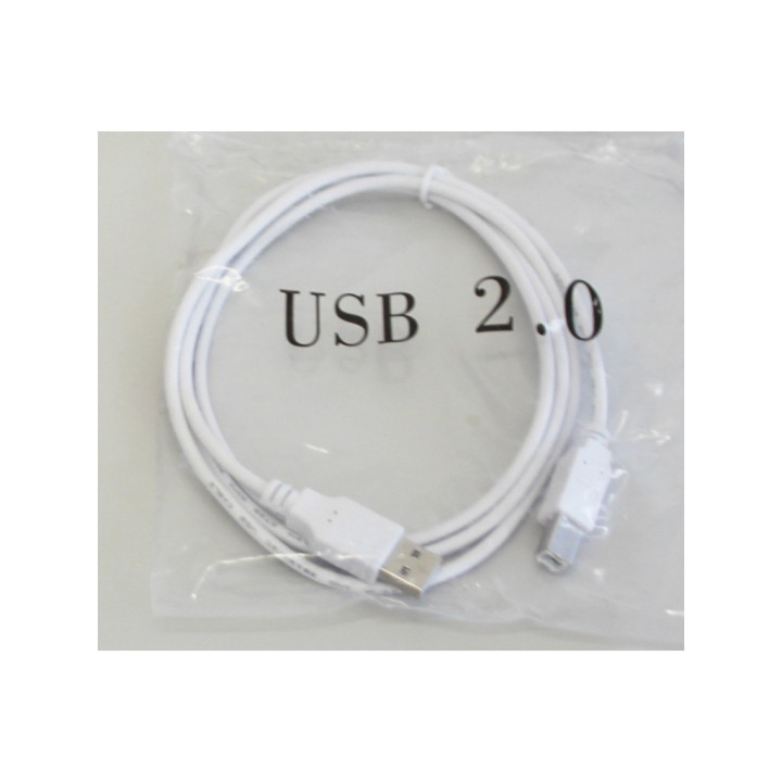 OEM - Cavo USB 2.0 80°C 30V per Stampante Tipo A/B ad Alta Velocità - Lunghezza Mt. - Bianco