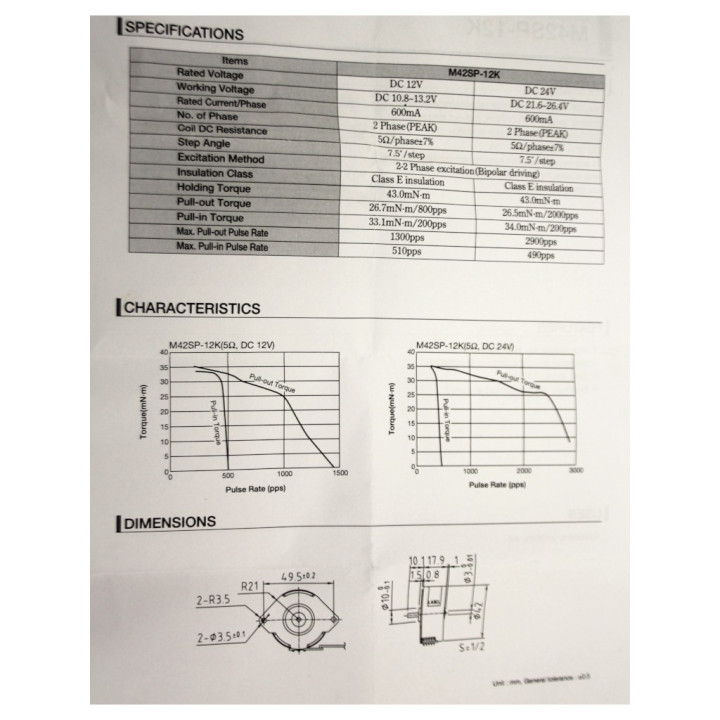 MITSUMI M42SP-12K - Stepping Motor