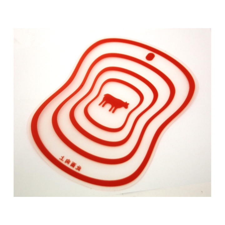 Tagliere smerigliato e flessibile - Trasparente e arancione