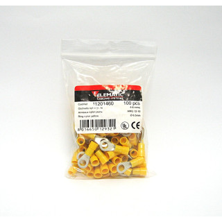 100 pz. Preinsulated Cable Terminal Eyelet 4-6 mmq