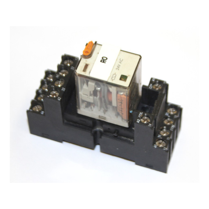 Relè 24V AC + zoccolo 2A 300 VAC 14 Pin