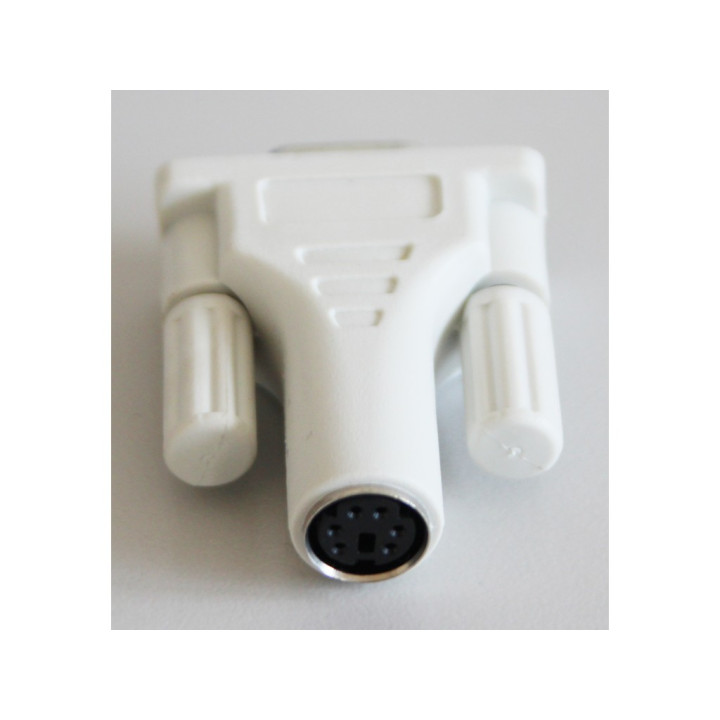 OEM X03-72016 - Adattatore per Connettore Seriale DB9 Femmina a PS2 Mini DIN 6 - PIN Femmina - Bianco