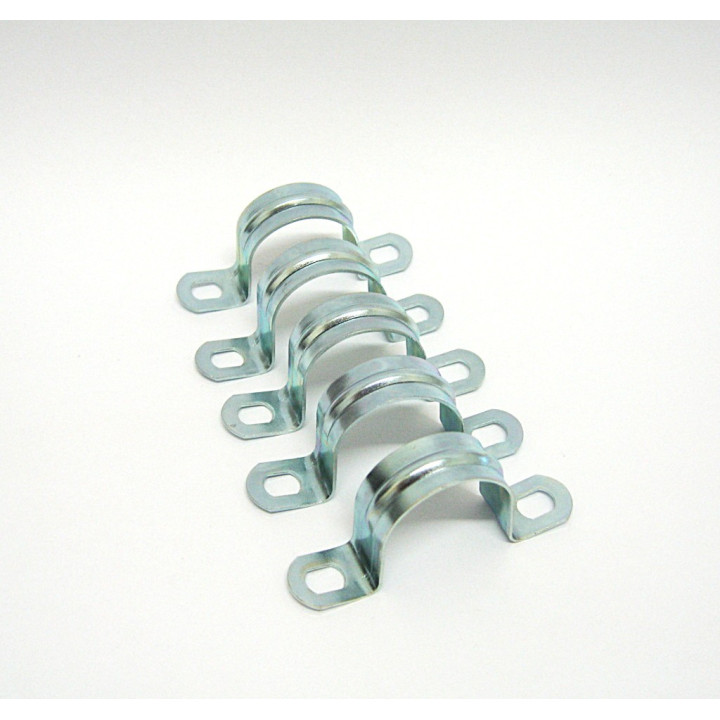 5 pz. Clevis Metallic to Two Holes 28mm White Zinc Plated