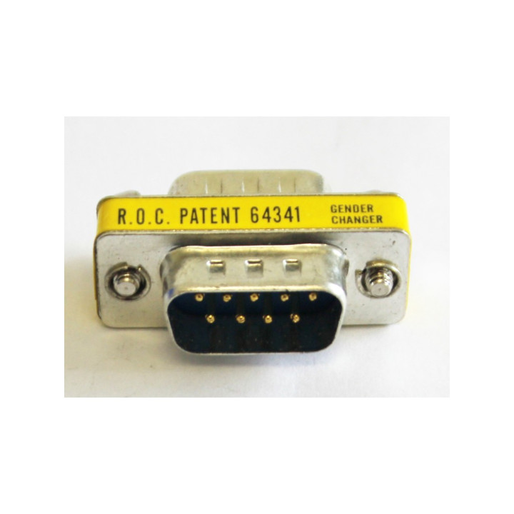 OEM - Mini Adattatore Seriale 9 Poli Maschio/Maschio Gender Changer RS232