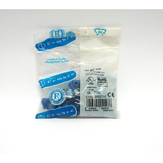 100 pz. Faston Terminal in Preinsulated Forcella for Cable Single 1.5-2.5mmq