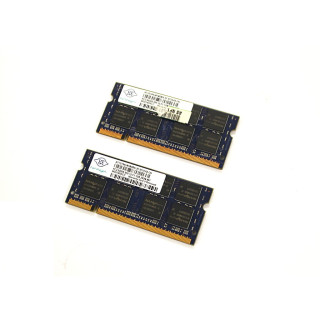 NANYA NT1GT64U8HB0BN-3C - Memoria RAM 1GB per Portatile SODIMM DDR2 667 MHz
