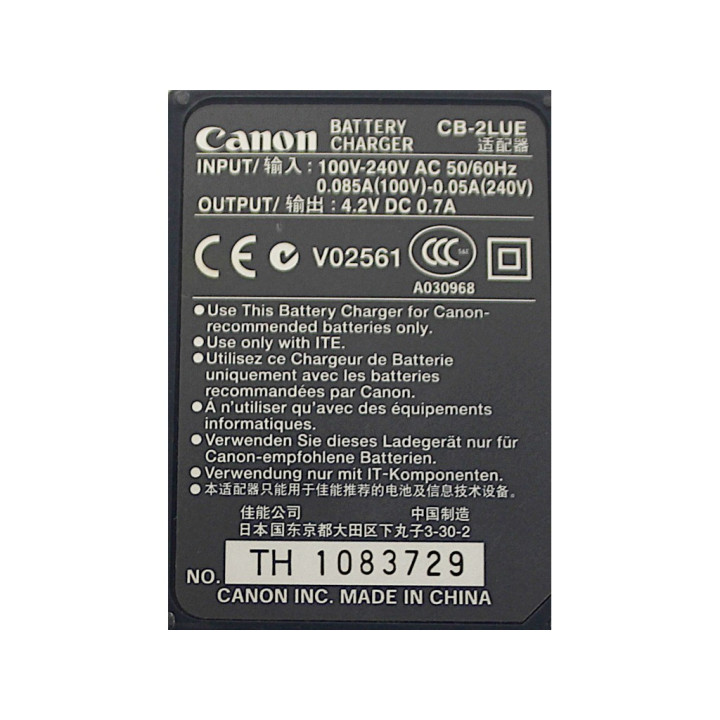CANON CB-2LUE - Caricabatterie compatibile con Canon Digital Ixus