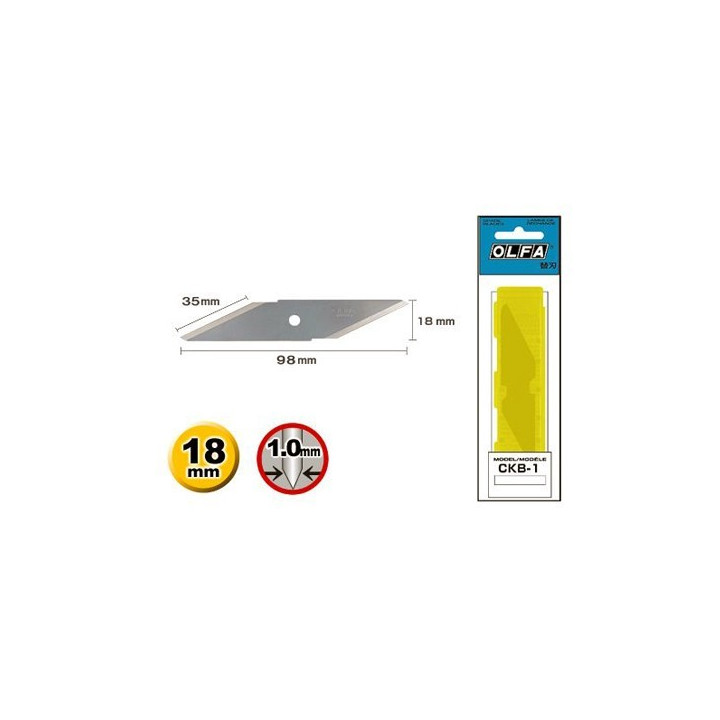 Olfa CKB-1 - 2 pz Blade Replacement for Cutter Model CK-1