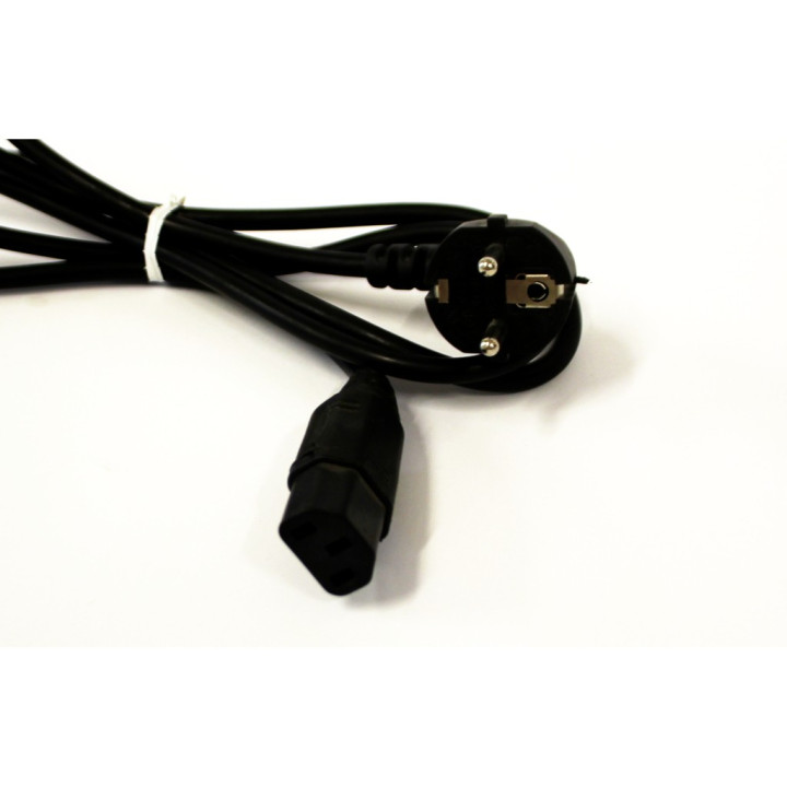 OEM H05VV-F Cavo di Alimentazione Shuko - 10 A - 3 Pin - Nero - 1.75 Mt