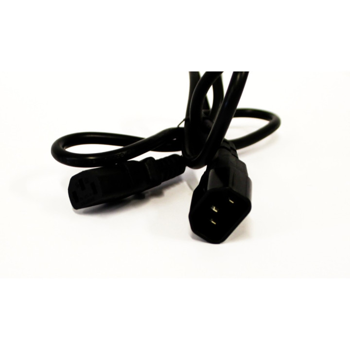 I-SHENG 3ASL-75 Cavo di Alimentazione M/F - 3 Pin - 10 A - 300/500 V - Nero - 1.2 Mt