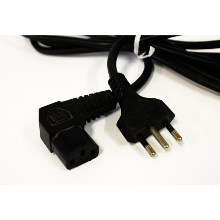 MERLOTTI MRLT02 Cavo di Alimentazione - Nero - 3 Pin - 10A - 250V - 2.40Mt