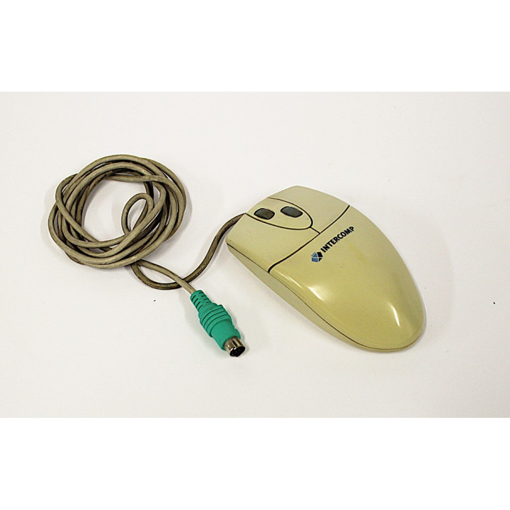 INTERCOMP  Mouse PS2 Meccanico - Grigio - 2 Scroll