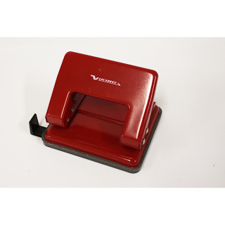 VIKING Perforatore per Fogli - Ferro - Rosso - Vaschetta in Plastica