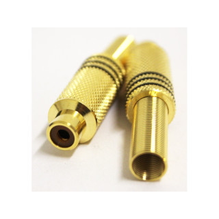 CONNETTORE AUDIO RCA Oro Dettagli Rossi