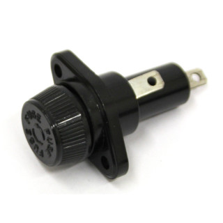 EOK FH06I Portafusibile da Pannello - Nero - 25/30 A - 600V - Diametro 10mm