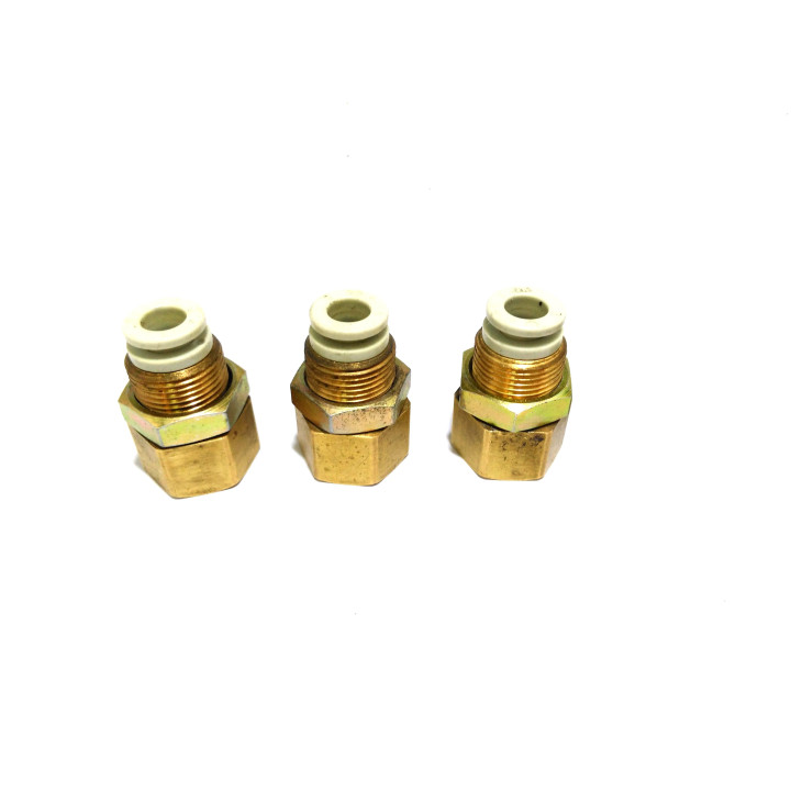 SMC - 3x Raccordi Diritto Ottone M/F per Tubo da 6mm