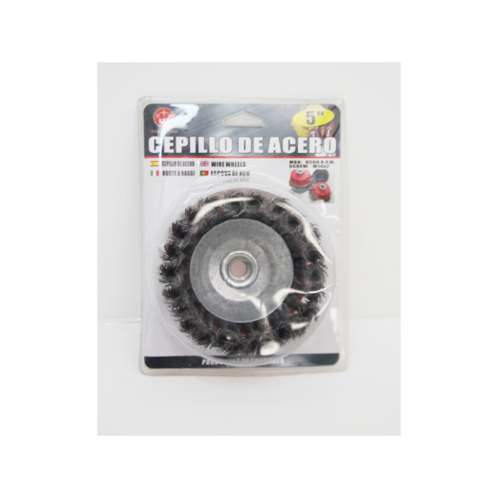 Spazzola rotante in acciaio M14x2