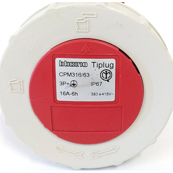 Bticino CPM316/63 - Spina Mobile 16A - 3P+T - 380-415V - IP67