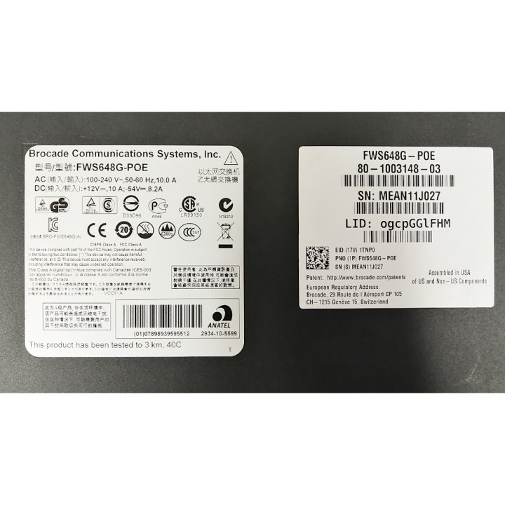 BROCADE FWS648G-POE - Switch di rete 10/10/1000 - Managed - POE