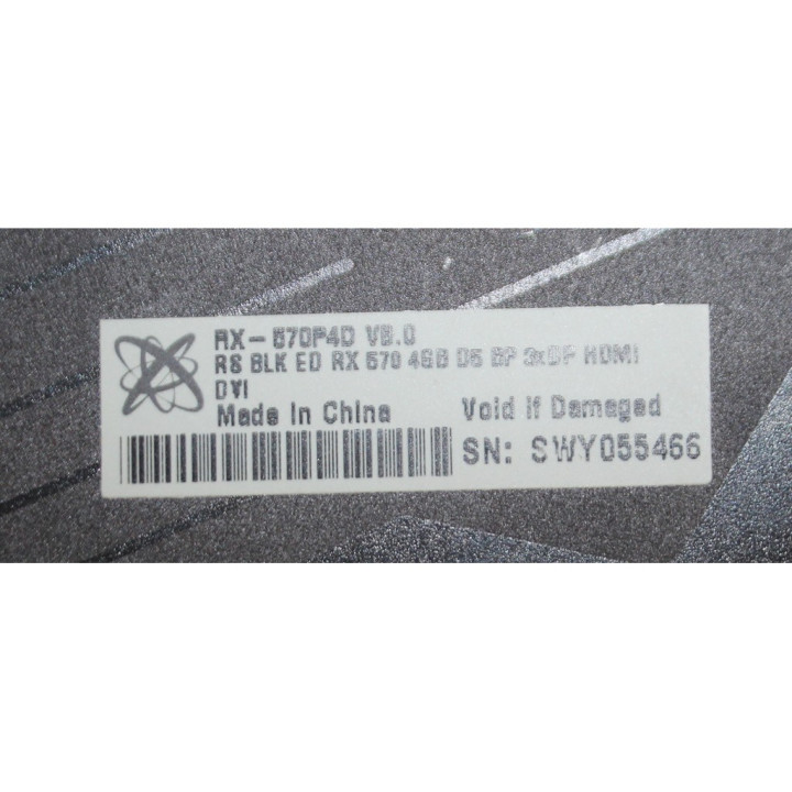 Scheda video Gaming XFX RS BLK ED RX 570 4GB 1286M D5 BP 3xDP HDMI DVI - RX-570P4DBD6