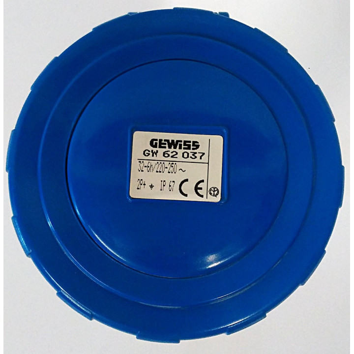 Gewiss GW62037 - Spina Mobile Industriale 32A - 2P+T - 220-250V - IP67