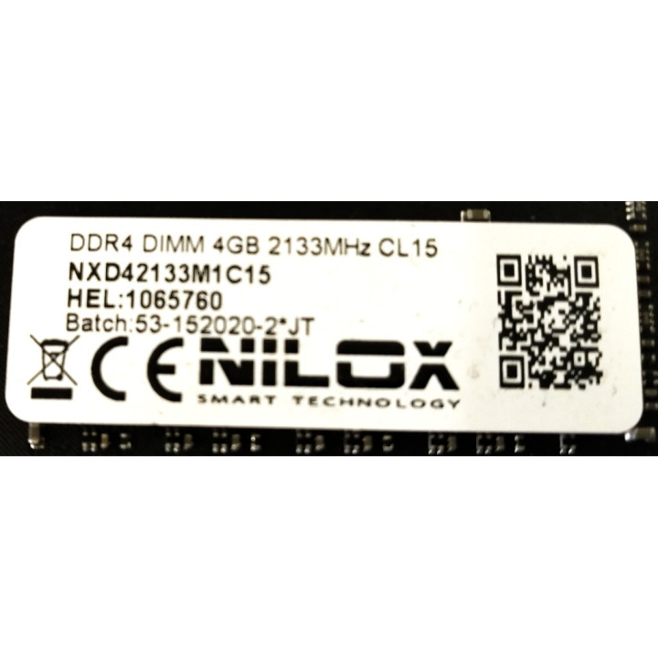 NILOX NXD42133M1C15 MEMORIA RAM 4GB 2133MHZ TIPOLOGIA DIMM DDR4 CL15