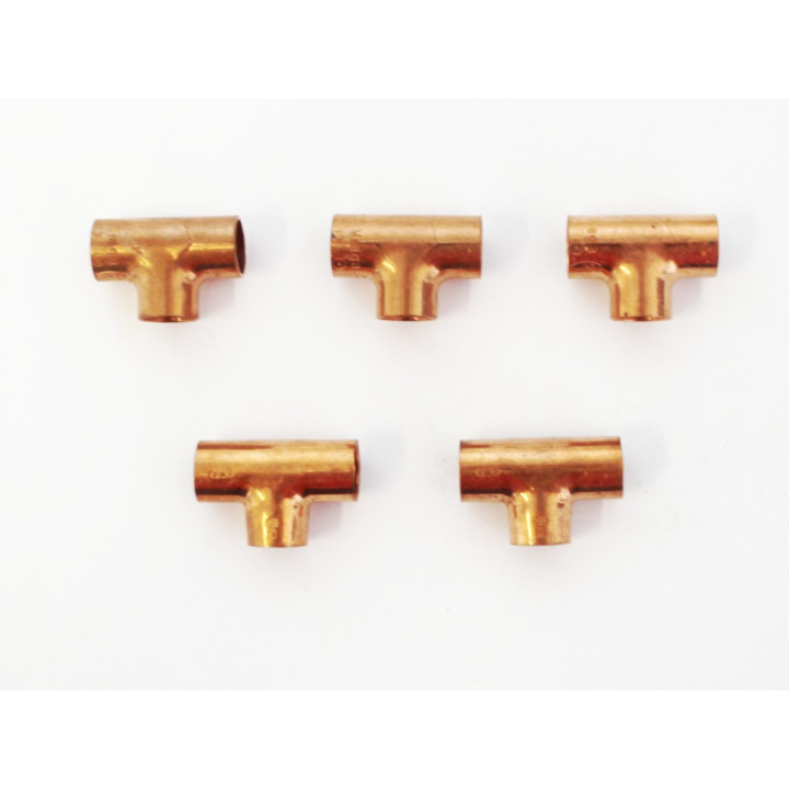 VIEGA 101435 - 5Pz Raccordo a T in Rame 12mm