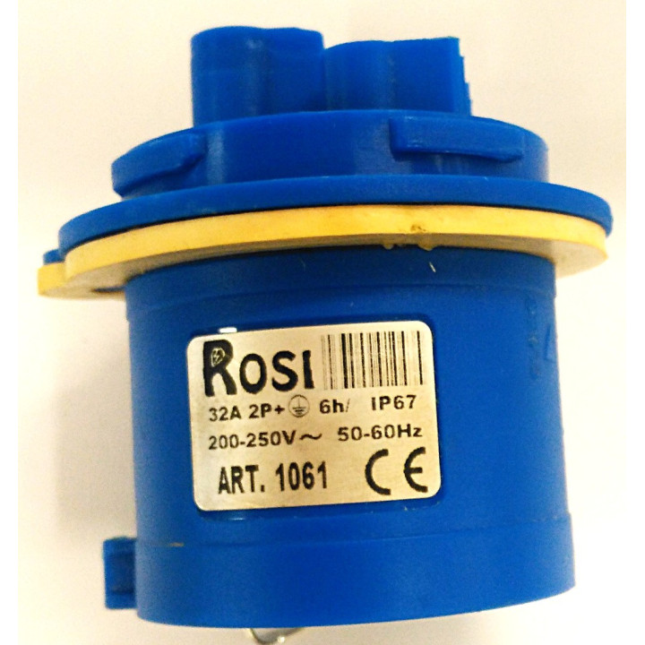 Rosi 1061 - Spina Mobile Diretta 32A - 2P+T - 200/250V - 50/60Hz - IP67