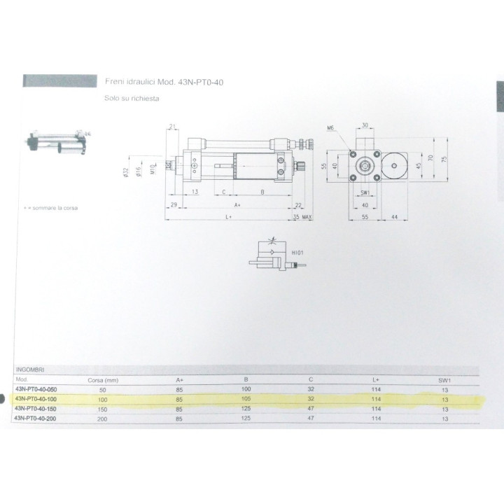 Camozzi 43N-PTO-40 freno idraulico