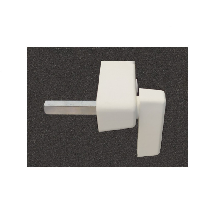 Maniglia Rettangolare in plastica - Lunghezza Cm. 17 - Bianca