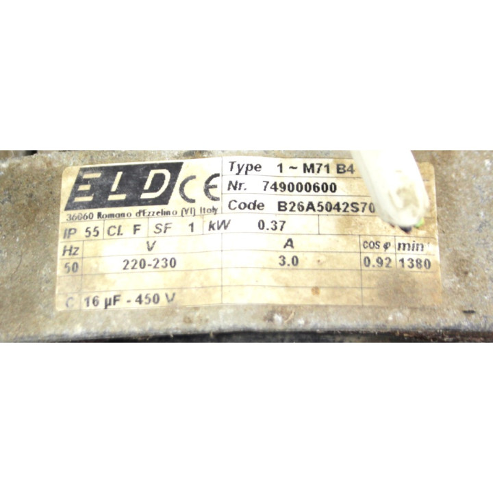 Motore EDL M71 B4 220 V 3.0 A