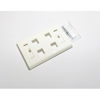 3 Modules Plate 4xRJ45 WHITE