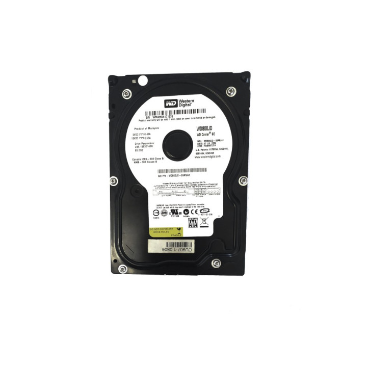 WESTERN DIGITAL - Disco Rigido SATA da 80 GB.  S/N WMAMD6171938 - Mod. WD800JD - Nero