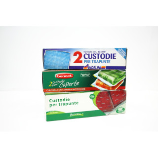 kit 3 confezioni custodie trapunti trasparenti 80 x 110  pz 2