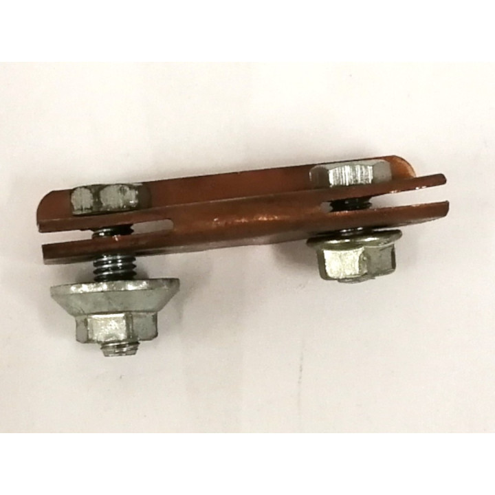 morsettiera in rame con 2 bulloni 7*3.5 cm