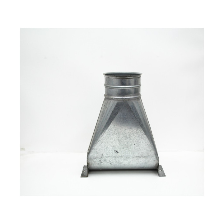 Struttura cappa ferro zincato con serranda a ghigliottina