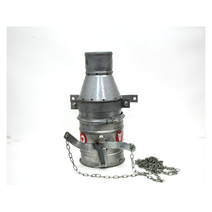 Struttura cappa ferro zincato con serranda a ghigliottina