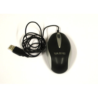 YASHI YZ-400 - Mouse a 2 Pulsanti + Rotellina di Scorrimento con USB- Nero