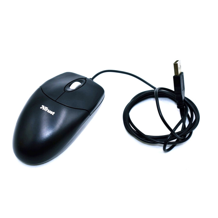 Trust Mouse a 2 Pulsanti + Rotellina di Scorrimento con USB - Nero