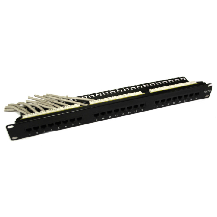 OEM patch panel industriale per armadio rack 19" cat 6 - 24 porte