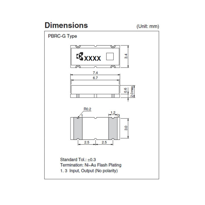 AVX PBRC4 - Risonatore Ceramico 4MHz 39pF 3Pin SMD
